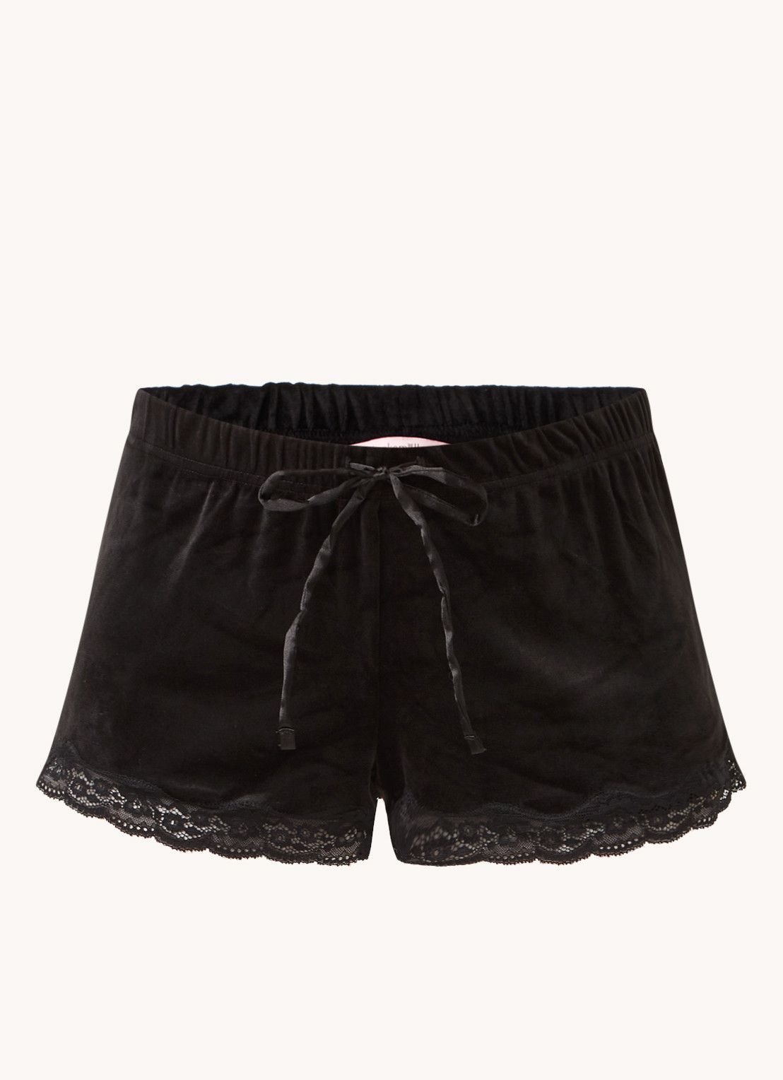 Hunkemöller Pyjamashorts van fluweel met kant - 8720005752835