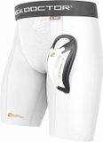 Shock Doctor Core Compressiehort met Bio-Flex Cup - Wit - L