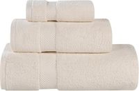 Superior Collection Zero Twist handdoeken, 100% katoen, superzacht, absorberend, ivoorkleurig, 3 stuks