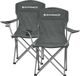 Songmics Chaise de camping - Lot de 2 - Chaise pliante - Haut dossier - Gris