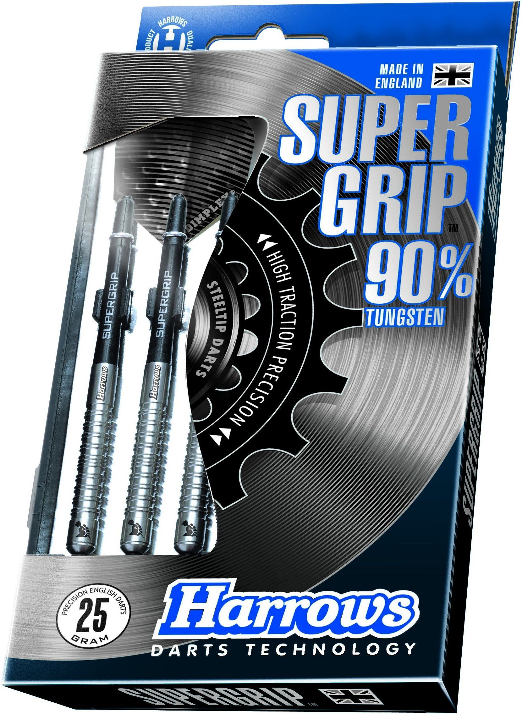 Harrows Supergrip Steeltip Dartpijlenset - Grijs - Vanaf 12 Jaar