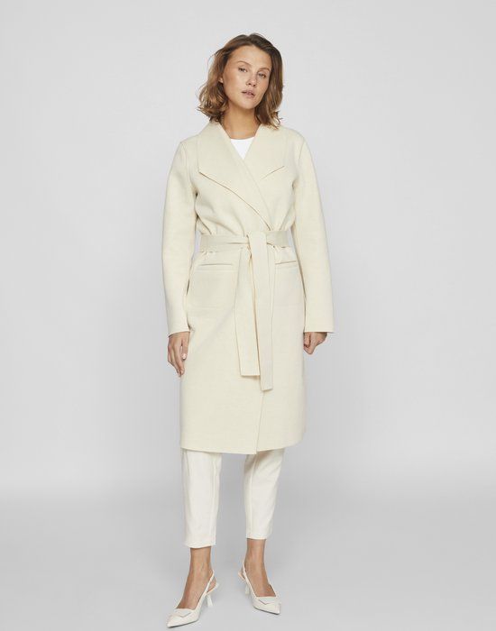 Vila Vijuice Coat - Noos 14060740 - Women's Trench Coat - Size S - Ecru