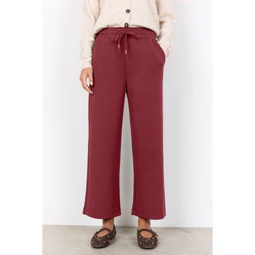 Soyaconcept Donkerrood Modal High Waist Wide Leg Broek