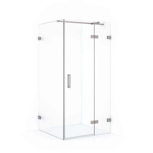 Maxaro Douchecabine Diamond 100x70cm 8mm Helder Veiligheidsglas Geborsteld RVS met Draaideur