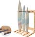 VEVOR Verticaal Surfplankrek 4-laags houten surfplankrek voor opslag en weergave, vrijstaande plankstandaard, organizer, surfplankhouder, rek voor wakeboard, snowboard, ski's