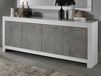 Madonna Dressoir MADONNA 4 deuren laqué blanc/béton laqué