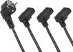 Maclean - Set van 3 voedingskabel - Kabel netkabel haaks, 3-pins, EU-stekker, 1,5 m, MCTV-851