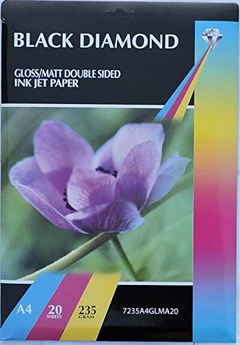 Black Diamond 20 vellen A4 235gsm zwart diamant dubbelzijdig glans/mat fotopapier