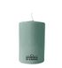 Kaars diameter 7 cm hoogte 10 cm - grijs groen