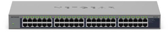 NETGEAR GS748 Unmanaged Gigabit Ethernet Switch - 48 Poorten - Grijs
