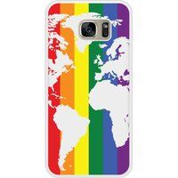 Samsung Bedrukt siliconen hoesje compatibel met Galaxy S7 Edge Map LGBT
