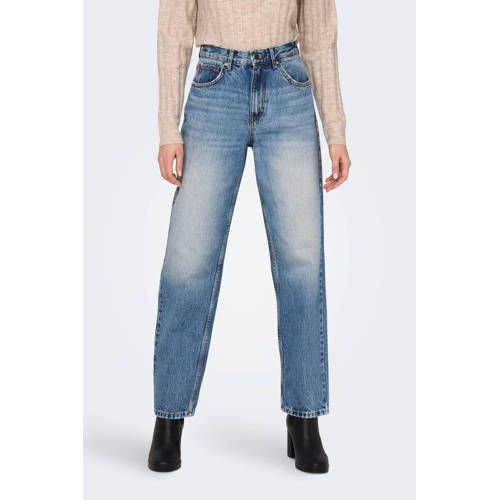 ONLY ONLROBYN Extra High Waist Straight Fit Jeans - Blauw