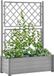 Maison Exclusive - Jardinière avec treillis 100 x 43 x 142 cm, PP, gris pierre