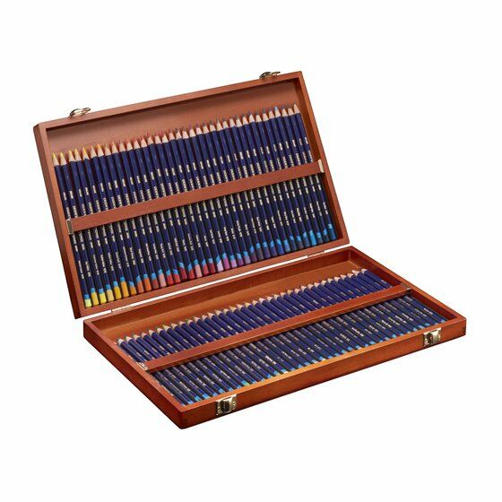 Derwent Inktense Aquarelpotloden - 72 stuks in houten kist