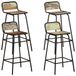 Maison Exclusive - 4 chaises de bar en bois massif, fabriquées à partir de bois de récupération