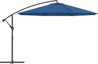 Maison Exclusive - Parasol de jardin avec mât en acier, 350 cm, bleu