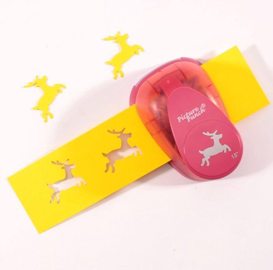 Vaessen Creative Pons - Figuurpons - Rendier - 3,2 x 3,1 cm