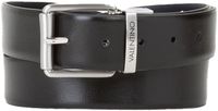 VALENTINO Leren riem Premium Pin Buckle Belt W115 Nero / Blu zwart donkerblauw