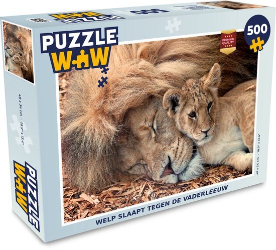 MuchoWow Puzzel Kind - Leeuw - Kleuren - Legpuzzel - Puzzel 500 stukjes