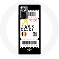 Maniacase Etui voor Xiaomi Redmi Note 10 Pro Air ticket Brussel België