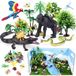 Jungle diorama set - Animal figures and model trees - 39 pieces - Children's playset