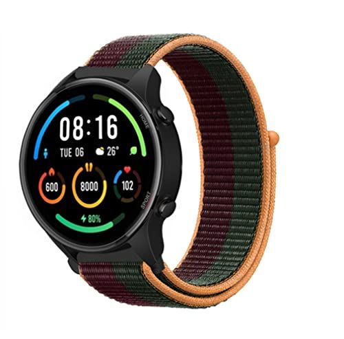 Strap-it nylon band - dark cherry - Geschikt voor Xiaomi Mi Watch