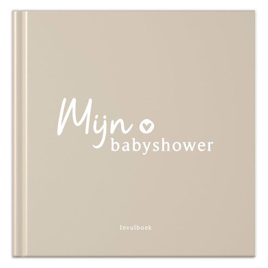 Fyllbooks Babyshower boek - Invulboek - Gastenboek voor babyshower - Beige
