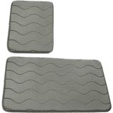 Euromat Sumba Badmattenset Lichtgrijs Antislip 2 Delig