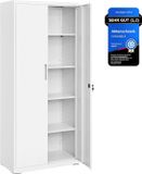 Songmics Kast – Multifunctioneel – Met verstelbare planken – Grijswit