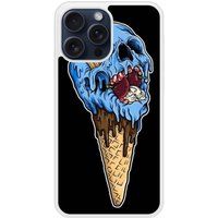 Ice cream skull Bedrukt siliconen hoesje compatibel met iPhone 15 Pro Max