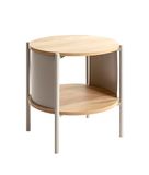 HAKU Bijzettafel, eiken, grijs, metaal, spaanplaat - afmetingen: 44 x 44 x 44 cm (b x h x d), stijl: modern