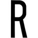 Lampa 07979 T-6 sticker "R", zwart, 8 x 3,5 cm