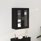 vidaXL Wandkast Zwart Eiken 69,5 x 34 x 90 cm Bewerkt hout