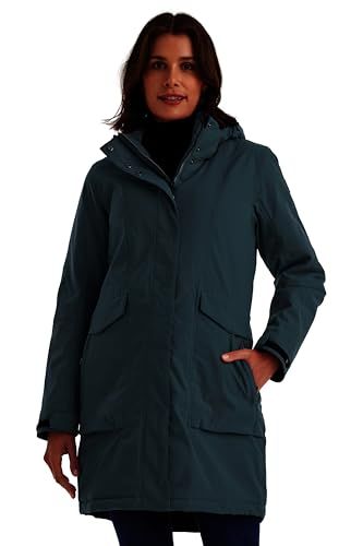 killtec Dames Parka - Waterdicht - Afritsbare Capuchon - Blaugrau - Maat 38