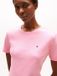 Tommy Hilfiger Dames T-shirt Katoen Ronde Hals Korte Mouw Casual Roze L