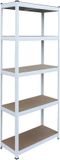 Merkloos Relaxdays zware laststelling - 60x180x30 cm - wit - bruin