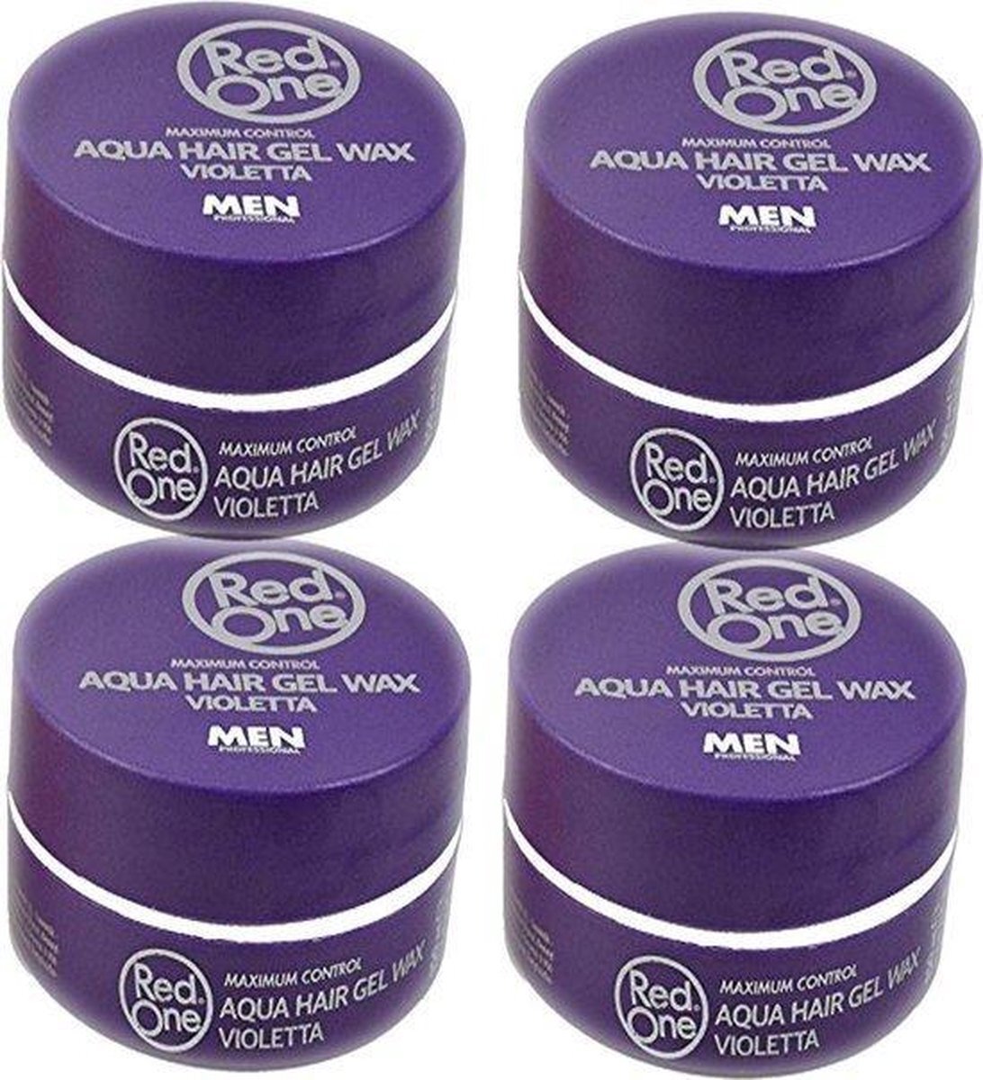 RedOne Violet Hair Wax| Haarwax| Haargel| Gel| Aqua wax| Violetta Aqua haarwax| 4 stuks| 4 pieces