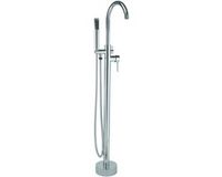 Unyqoos® Robinet de bain autoportant avec montage au sol et finition chromée