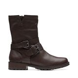 Clarks Clarkwell Mid modieuze laarzen voor dames, donkerbruin, 35,5 EU