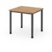 HAMMERBACHER Bureau H-Série | Piètement à 4 pieds | réglable en hauteur | extrêmement stable, Taille du plateau:80 x 80 cm, Couleur du plateau:Chêne moucheté, Couleur du piétement:Graphite