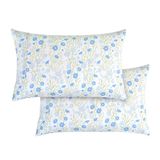 Elegant Comfort Set van 2 ultrazachte kussenslopen in hotelkwaliteit 1500 microvezel, zacht en glad met envelopsluiting, standaard/queensize, laurierblauw
