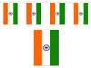 Merkloos / Sans marque Shoppartners Bv Vlaggenlijn van vlaggetjes van India - polyester - 900 cm - landen versieringen