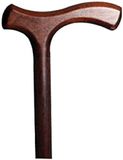 Wandelstok Houten wandelstok bruin met T-greep