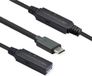 ROLINE USB 3.2 Gen 1 Actieve Repeater kabel, Type A - C, zwart, 10 m