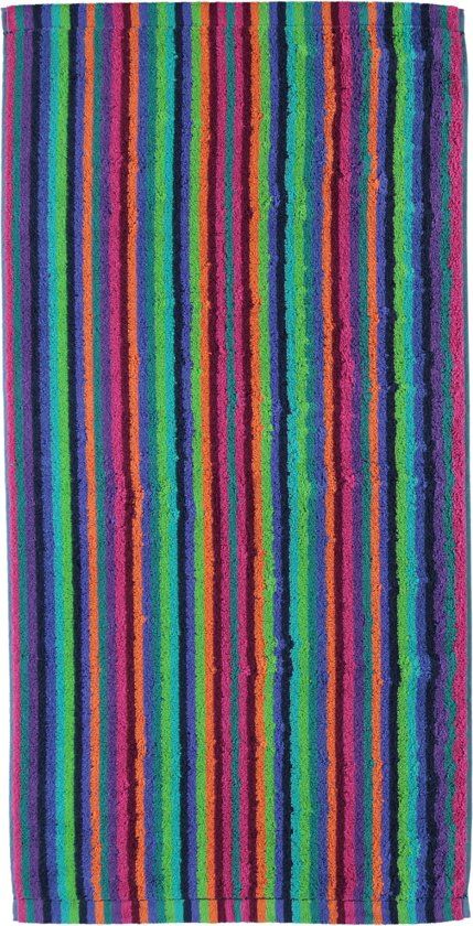 CAWÖ Lifestyle Streifen Badhanddoek - Multi - 50x100 100% Katoen