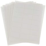 Alevar 210 multifunctionele zelfklevende etiketten met afgeronde hoeken, formaat 37 x 19 mm, 21 witte etiketten per vel, verpakking met 10 vellen