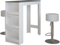 Vicco Repose Bartafel set – 45 x 110 cm met 2 barkrukken Wit/antraciet