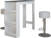 Vicco Table de bar – 45 x 110 cm avec 2 tabourets de bar Blanc/anthracite