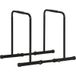 Barre de dips station de musculation en acier, hauteur et espacement réglables, 90-102x65x80-90cm, noir