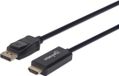 Manhattan 152662 DisplayPort-kabel DisplayPort / HDMI Adapterkabel DisplayPort-stekker, HDMI-A-stekker 1.00 m Zwart